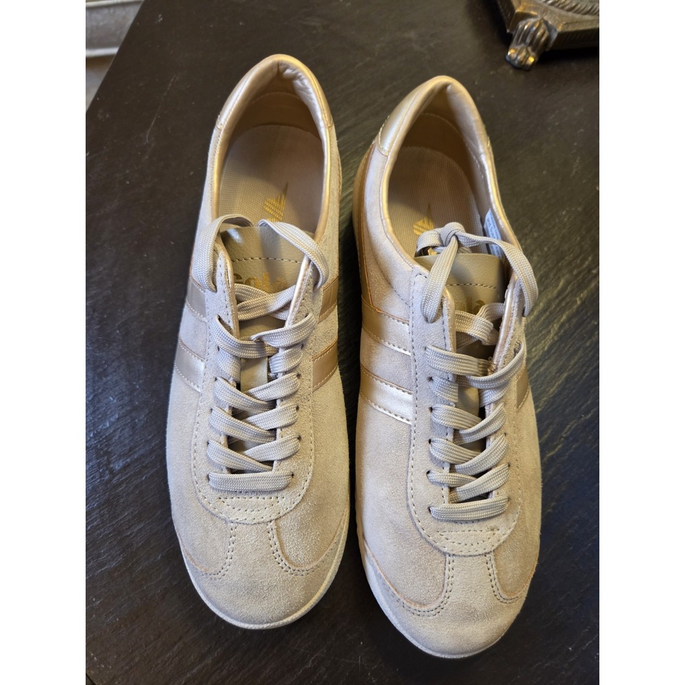NEW! Gola Women's Bullet Pearl Trainers Suede Casual Sneakers Bone Size 7.5 $120 - Picture 3 of 14